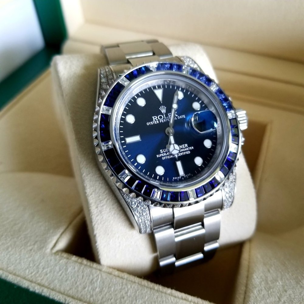 Rolex Submariner 116610LN Diamonds Steel Sapphire - Picture 2 of 8